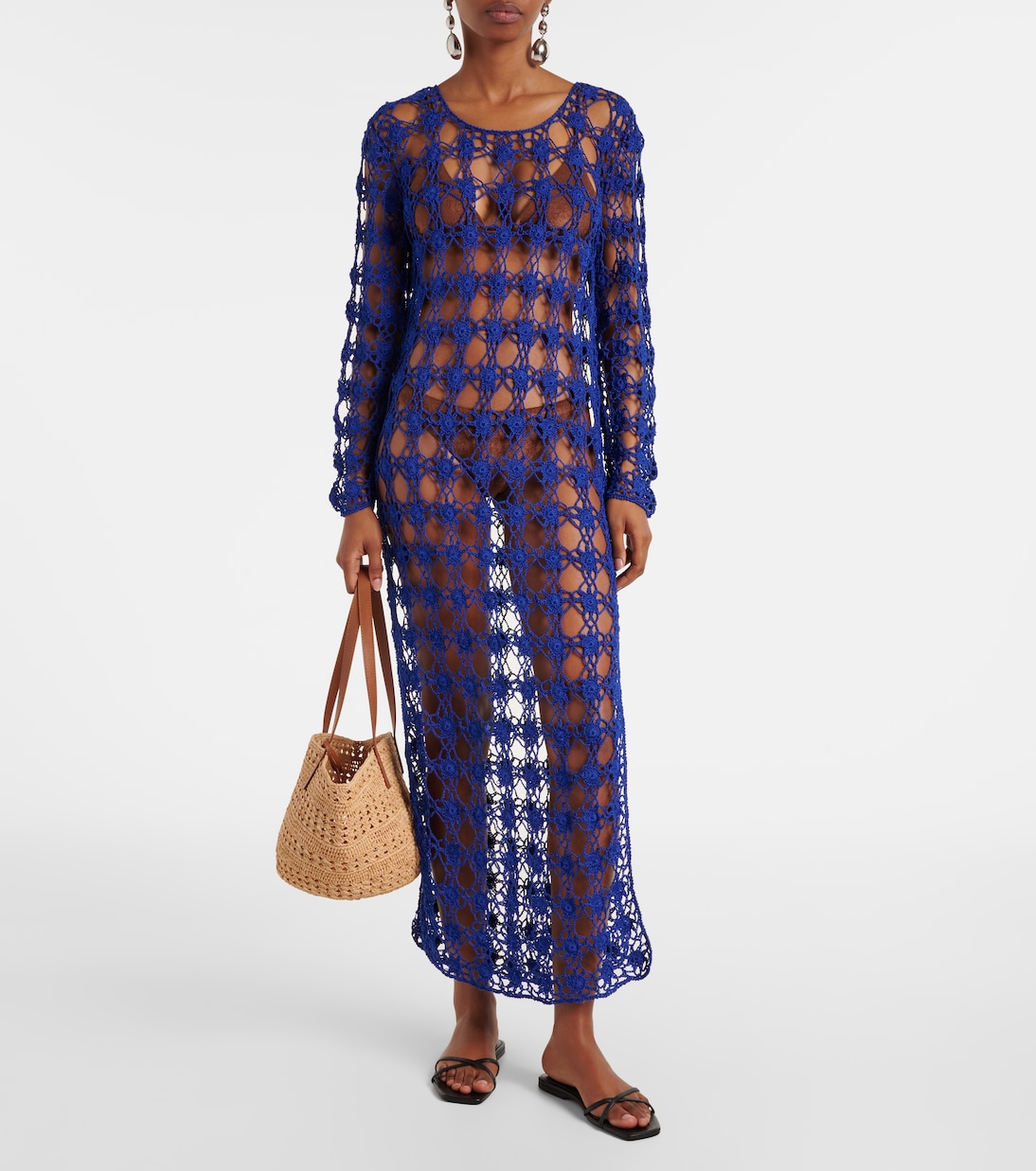 Crochet cotton maxi dress | Anna Kosturova