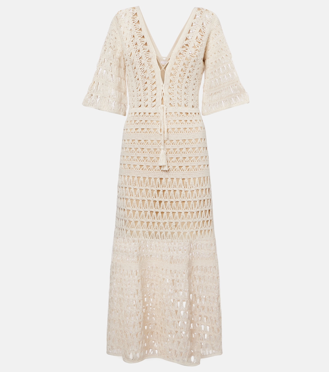 Robe longue en crochet de coton | Anna Kosturova