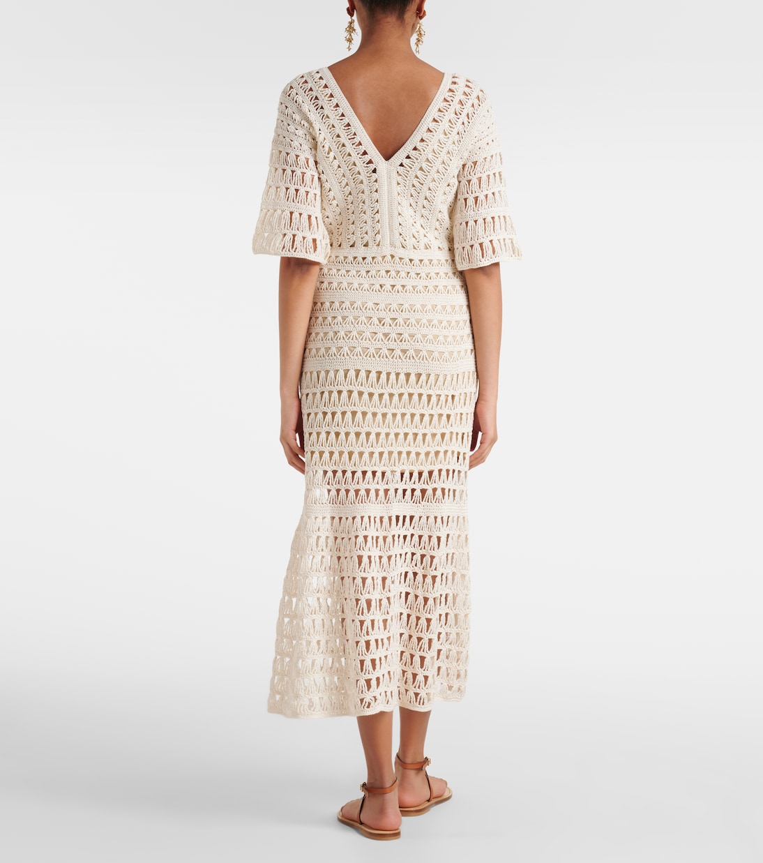 Robe longue en crochet de coton | Anna Kosturova