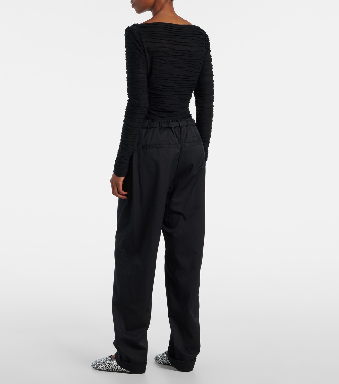 Pantalon ample White Label Barret en coton | Proenza Schouler