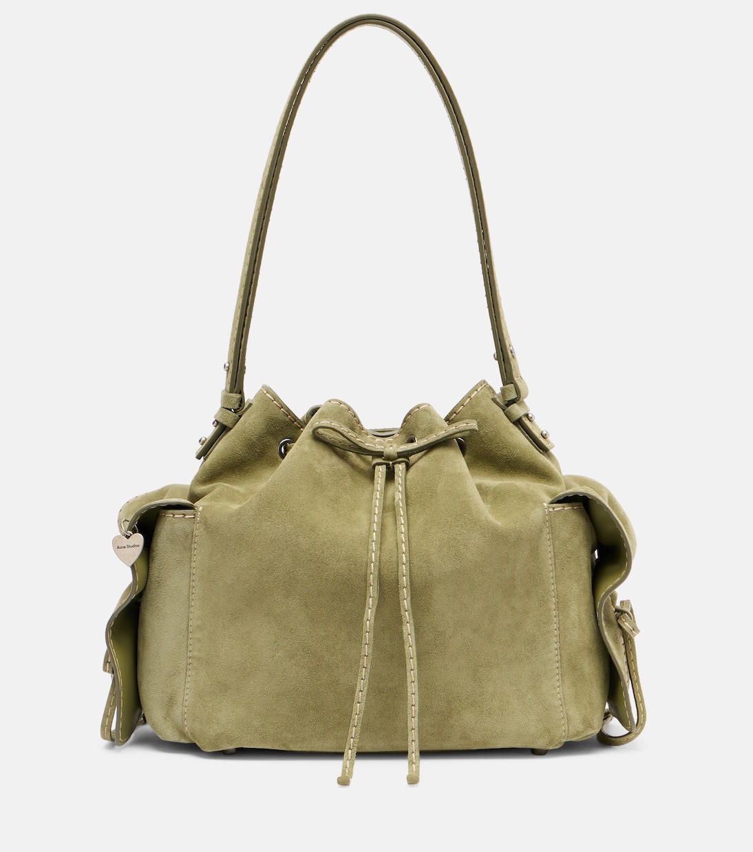 Multipocket Medium suede bucket bag | Acne Studios