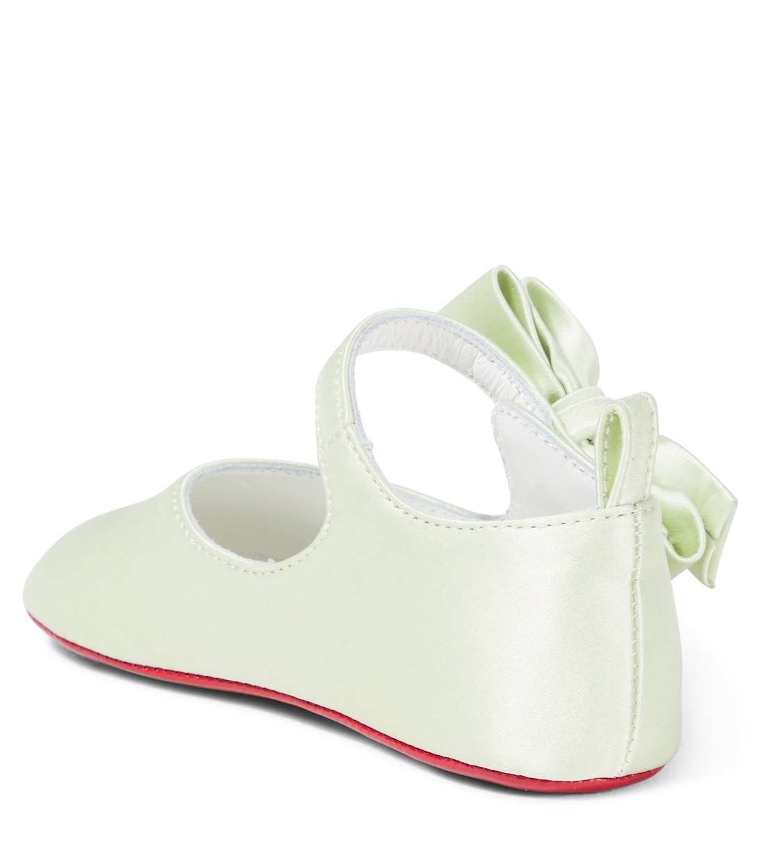 Baby Lou Babe crêpe satin ballet flats | Christian Louboutin Kids