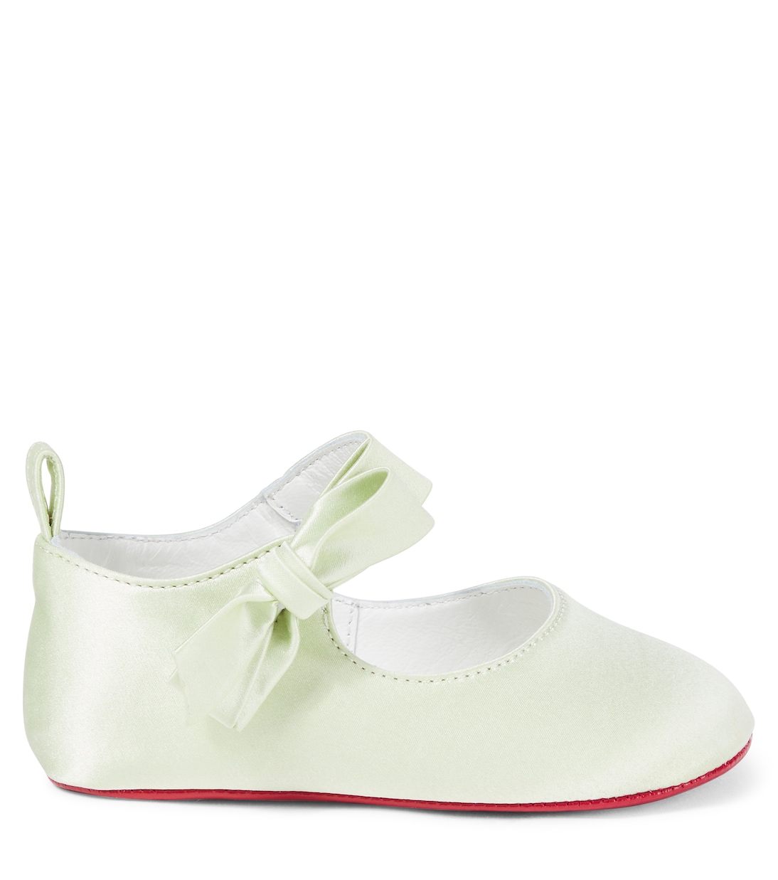 Baby Lou Babe crêpe satin ballet flats | Christian Louboutin Kids