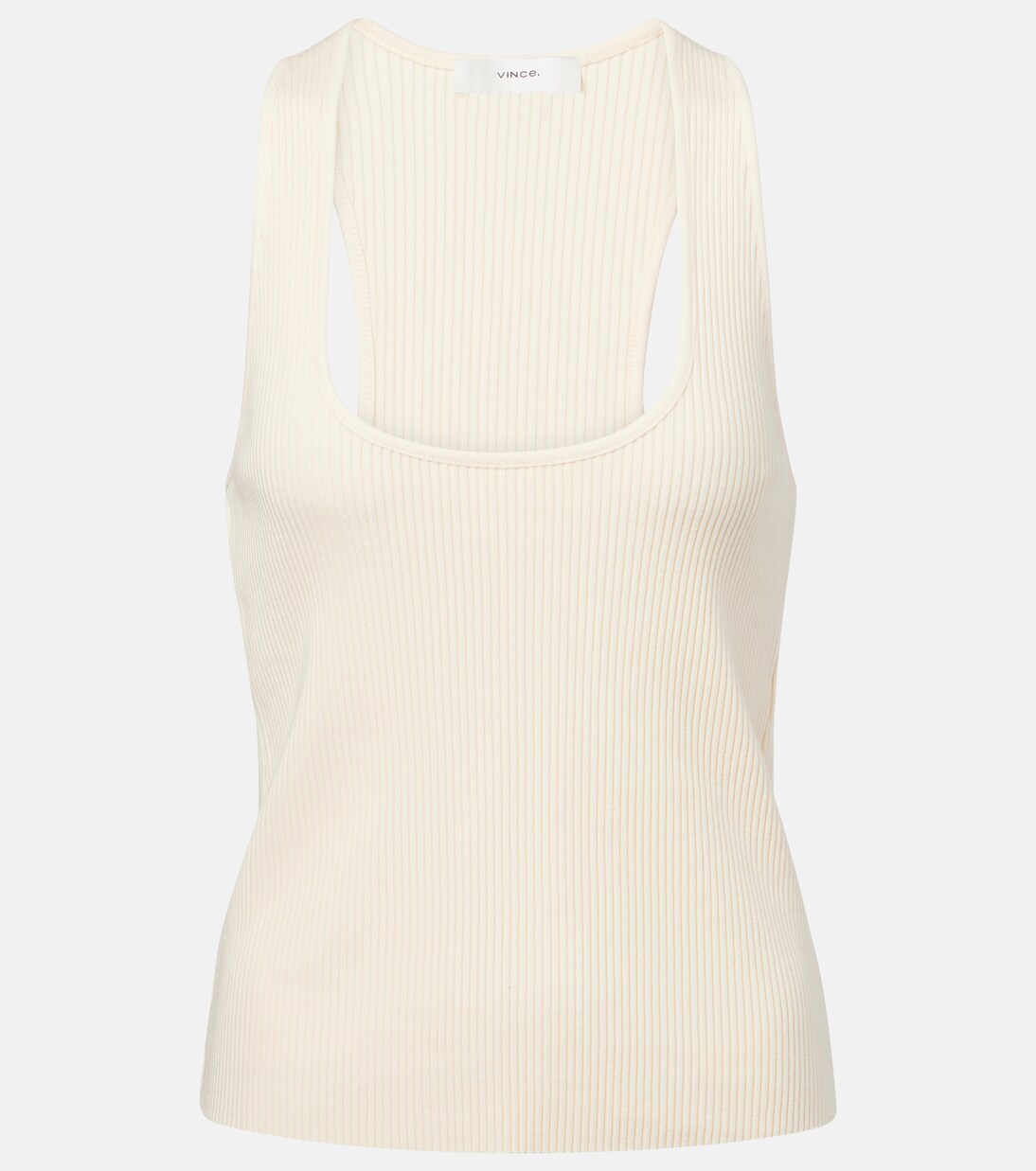 Top in misto cotone a coste | Vince