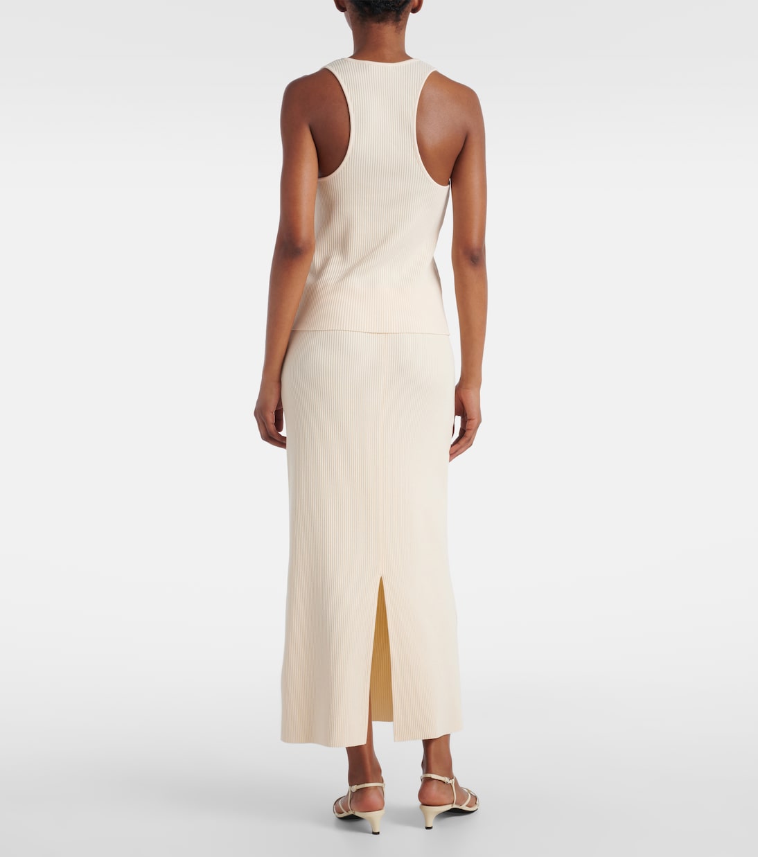 Top in misto cotone a coste | Vince