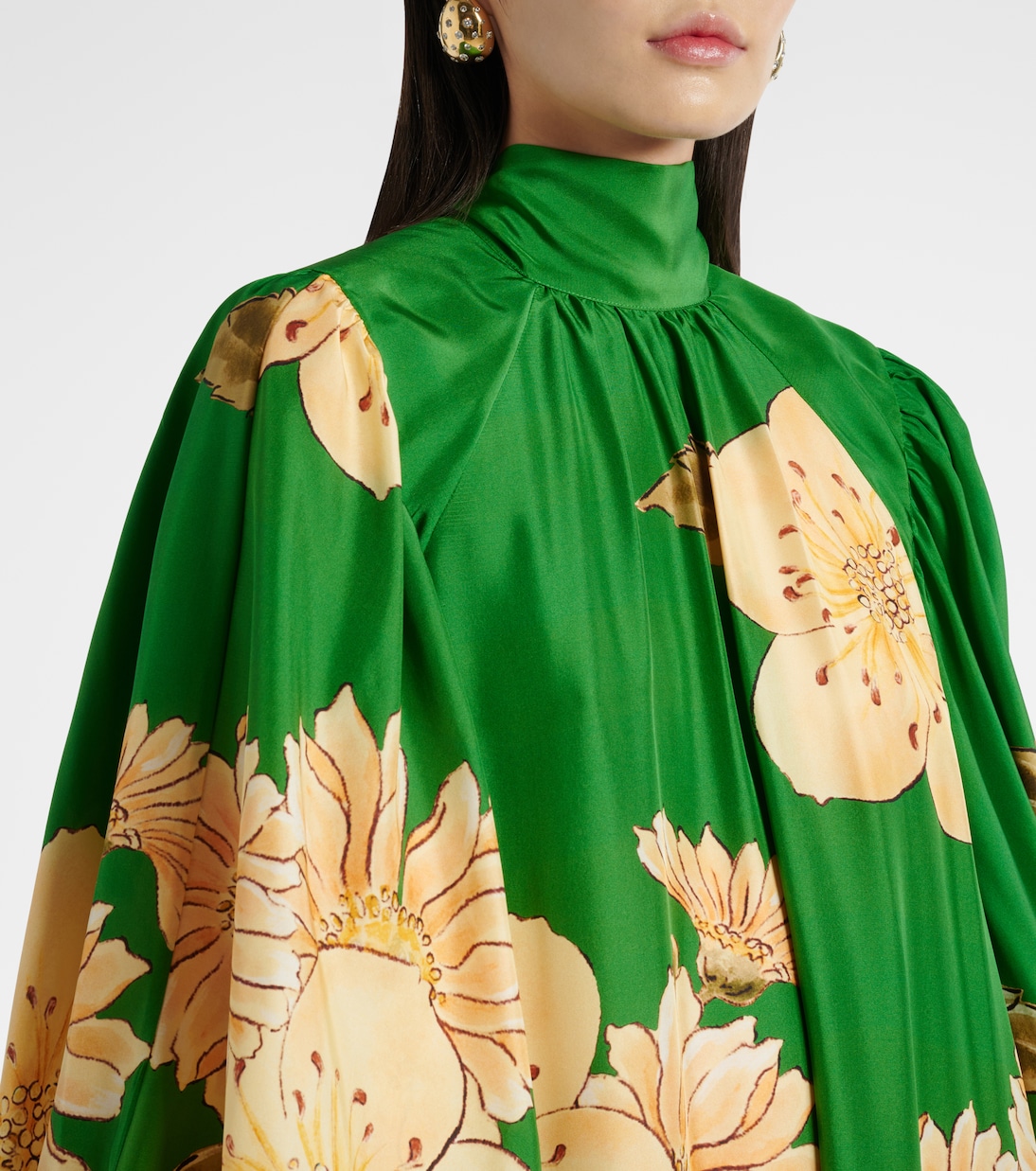 Midikleid Sage aus Seide | Alémais