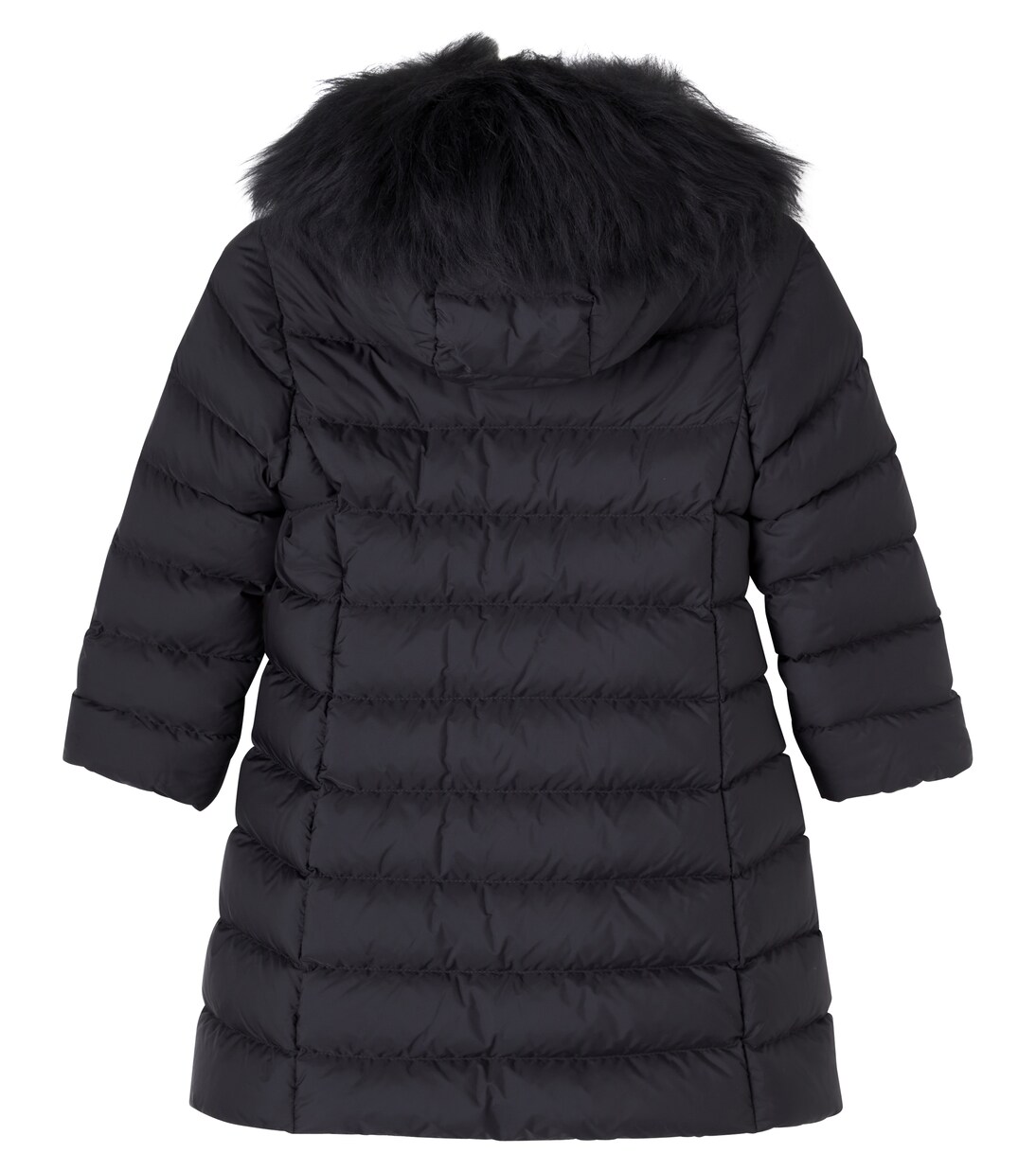 Abelle shearling-trimmed down coat | Moncler Enfant