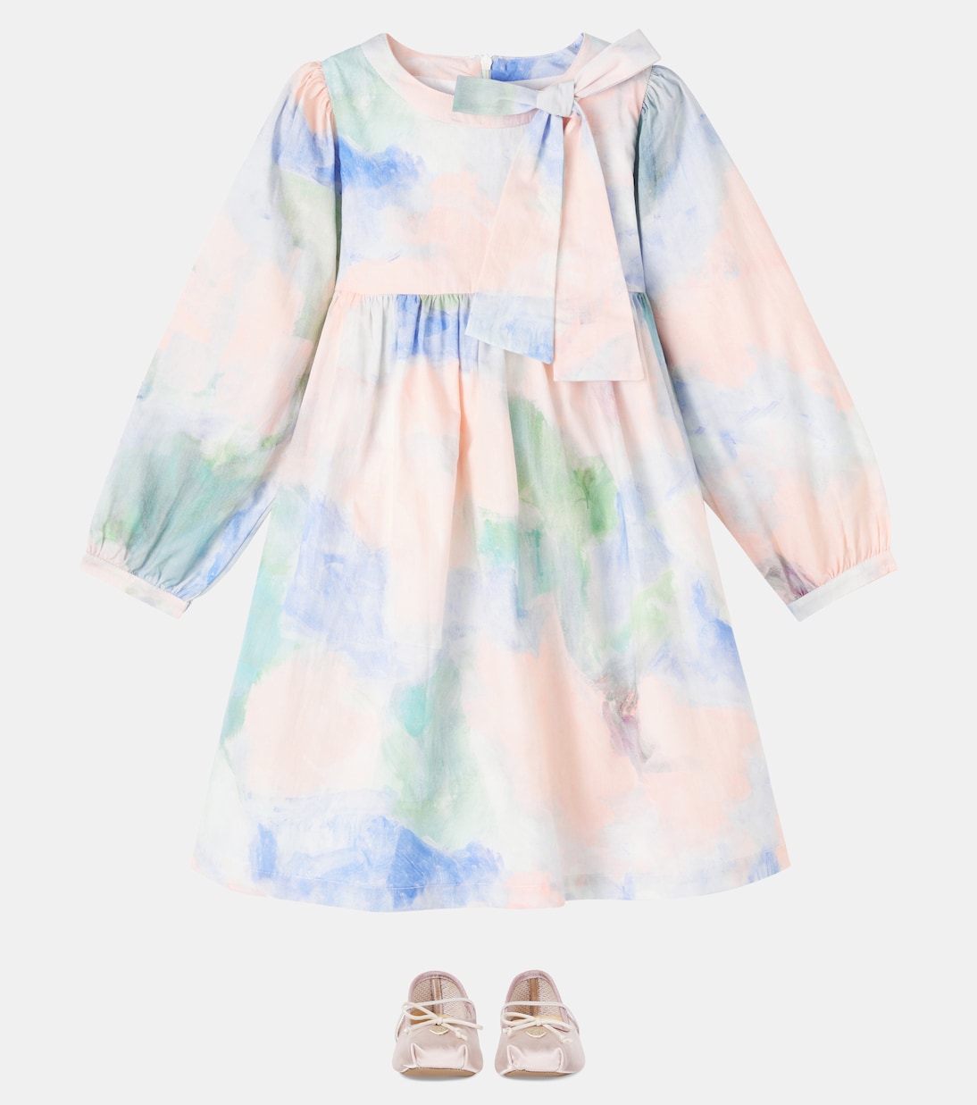 Abito Alyssa in cotone con ruches | Bebe Organic