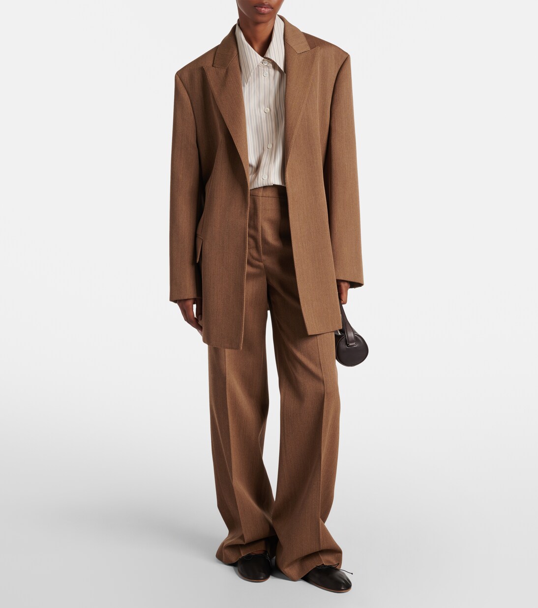 Agel high-rise virgin wool wide-leg pants | Fforme