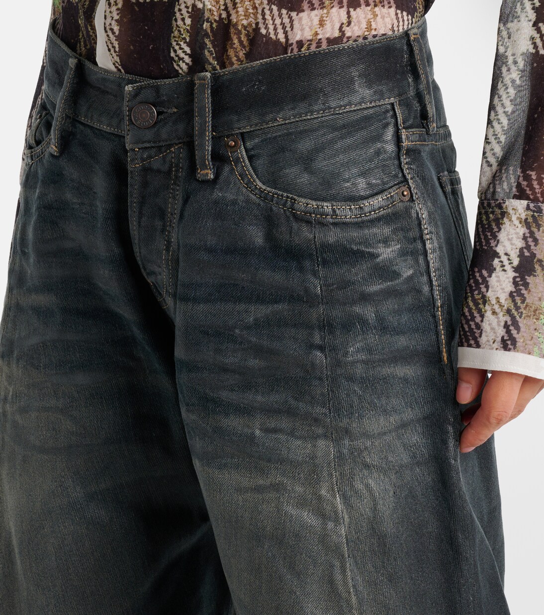 2006F distressed wide-leg jeans | Acne Studios