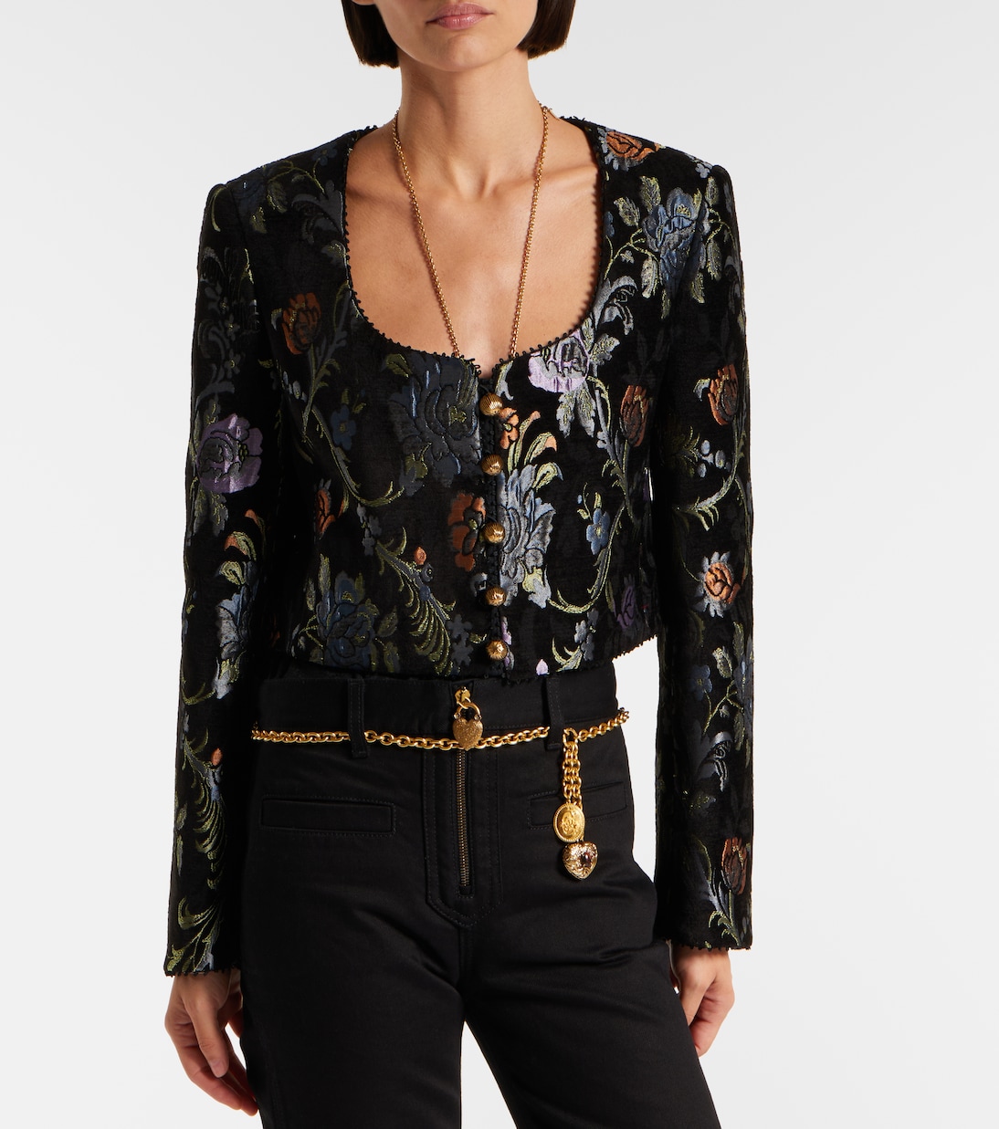 Chaqueta cropped bordada | Chloé