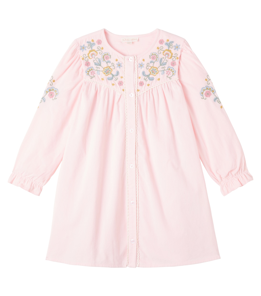 Robe Floriane en velours côtelé à fleurs | Louise Misha