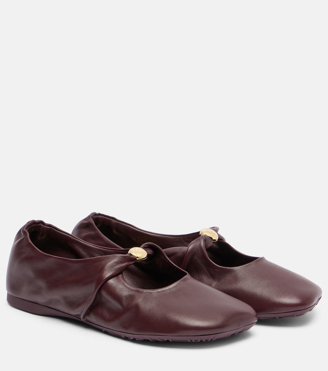 Pebble Soft leather ballet flats  | Loewe