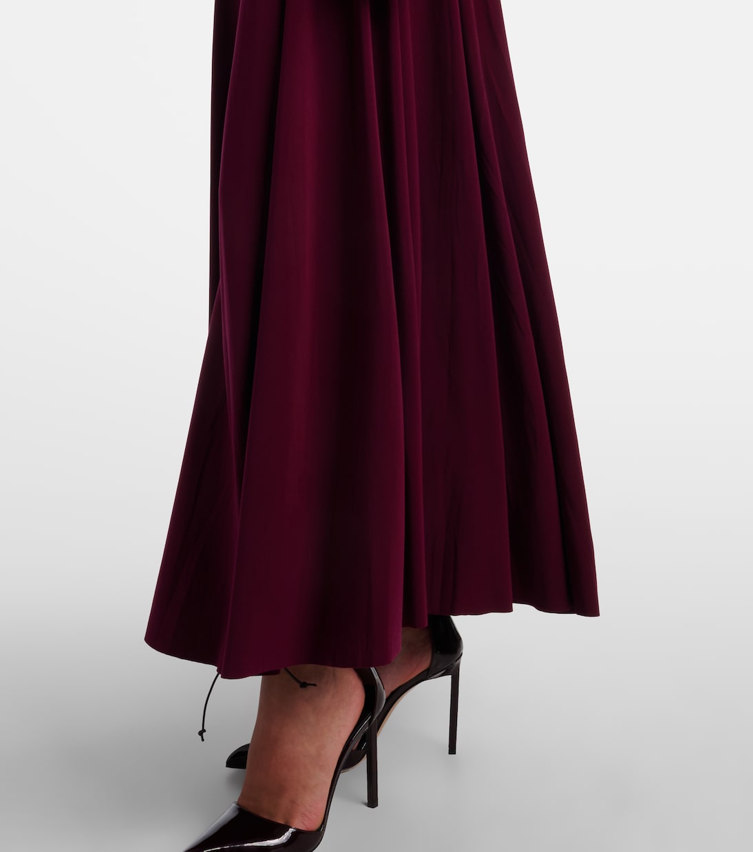 Pleated turtleneck maxi dress | Norma Kamali