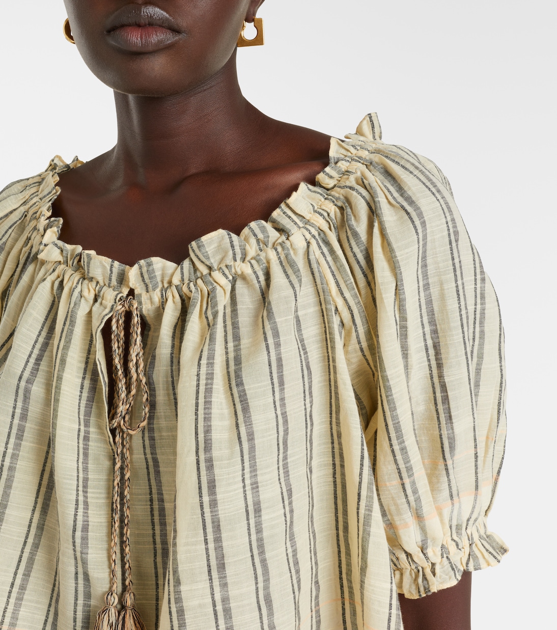 Paros striped cropped cotton top | Ulla Johnson