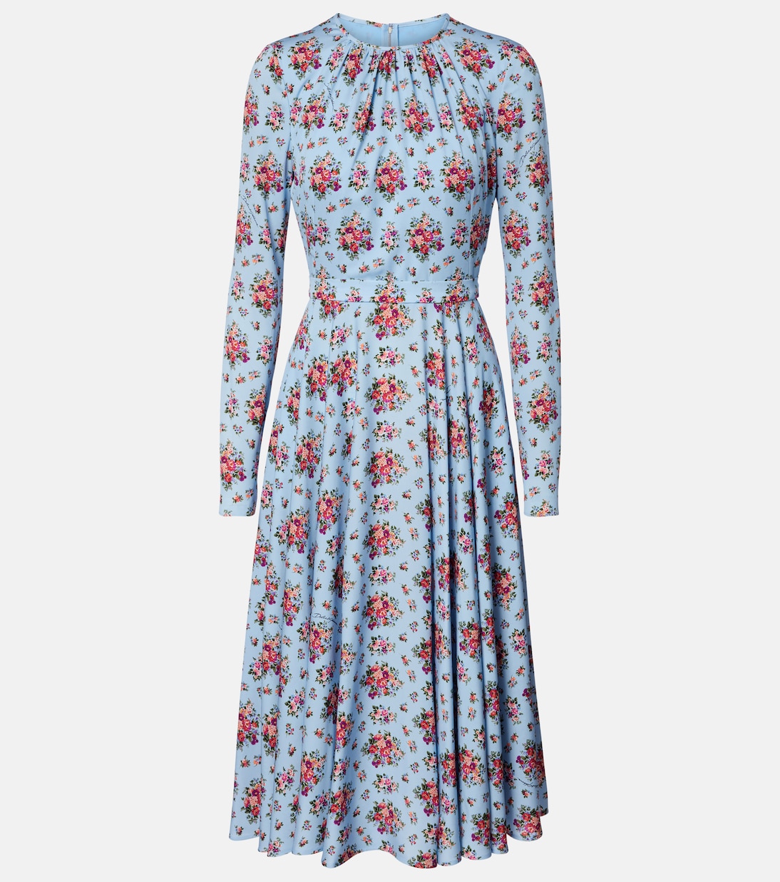 Floral silk-blend midi dress | Dolce&Gabbana