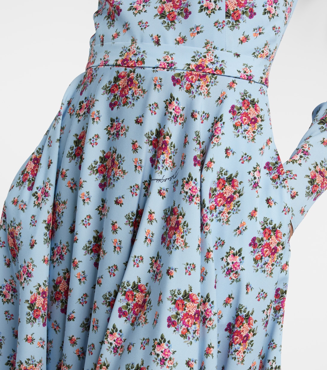 Floral silk-blend midi dress | Dolce&Gabbana