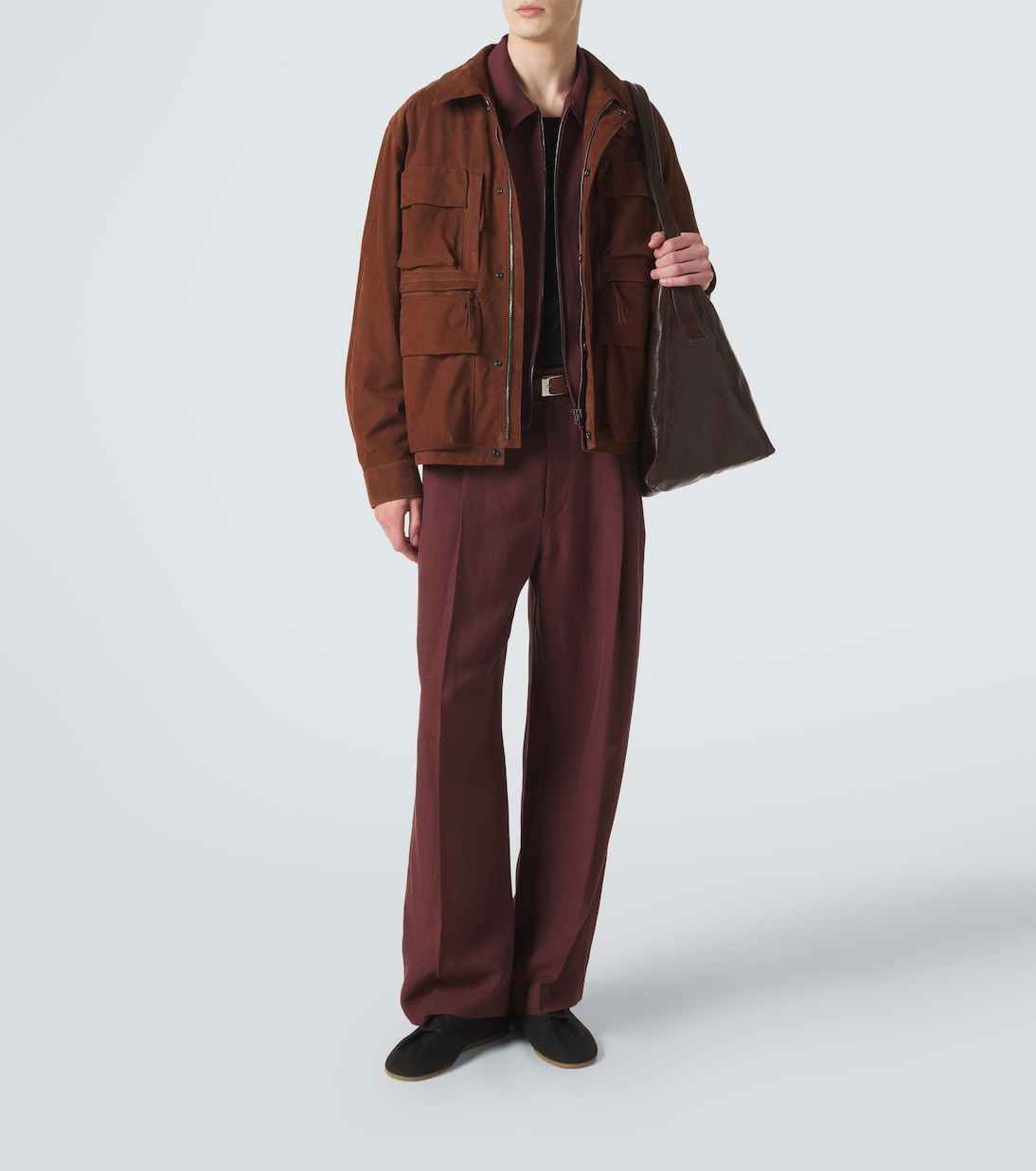 Pleated gabardine wide-leg pants | Lemaire