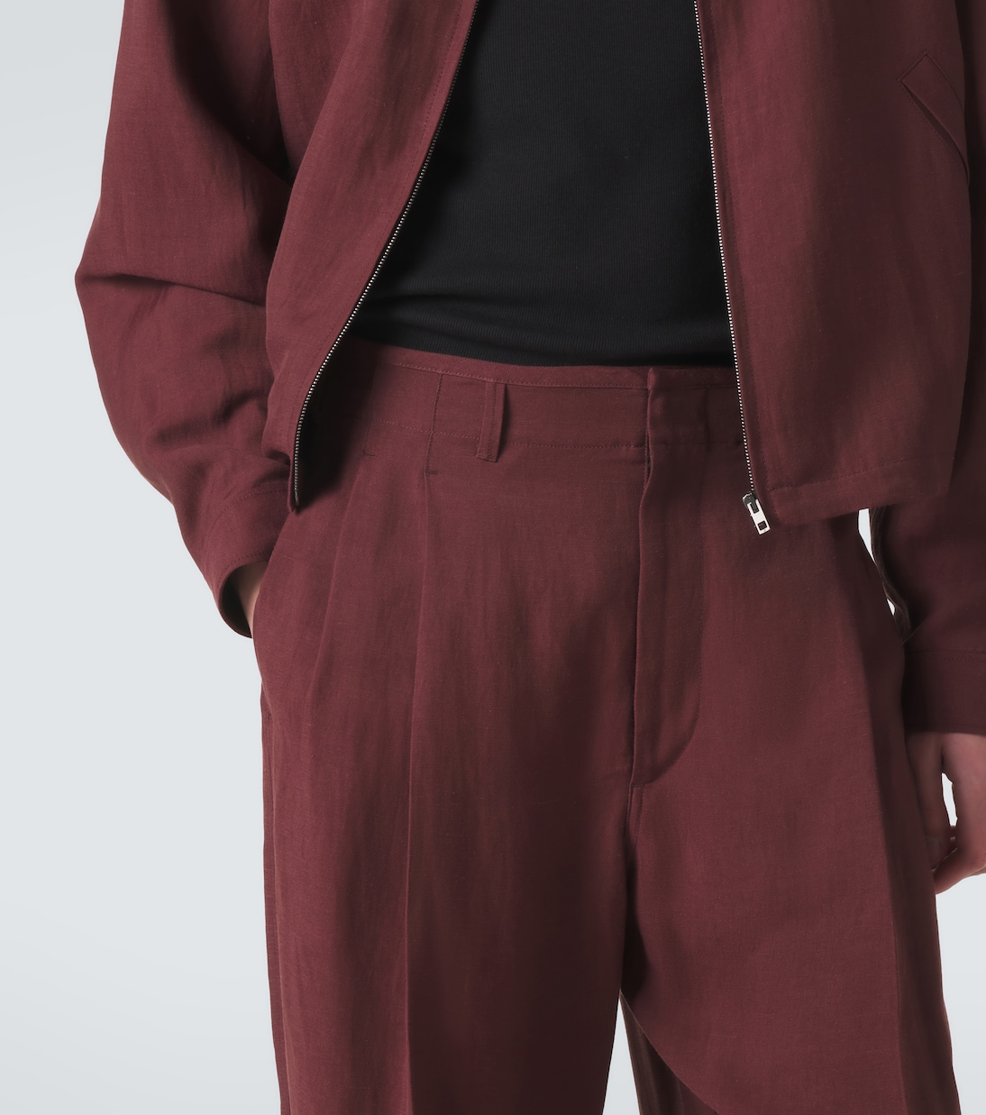 Pleated gabardine wide-leg pants | Lemaire