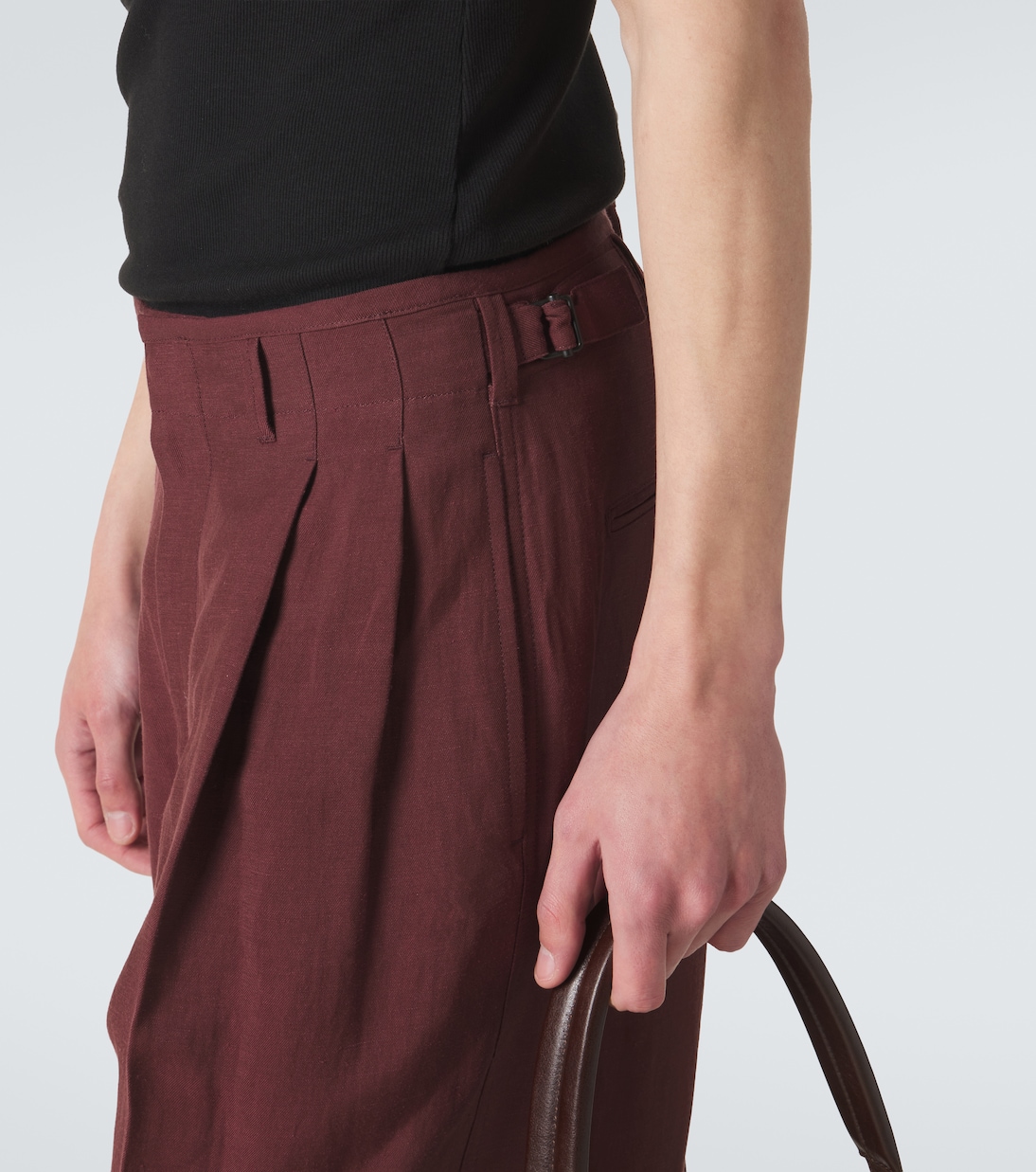 Pleated gabardine wide-leg pants | Lemaire