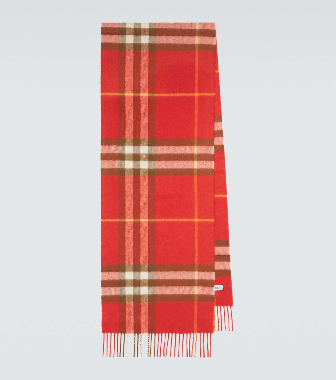 Burberry Check fringed cashmere scarf | Burberry