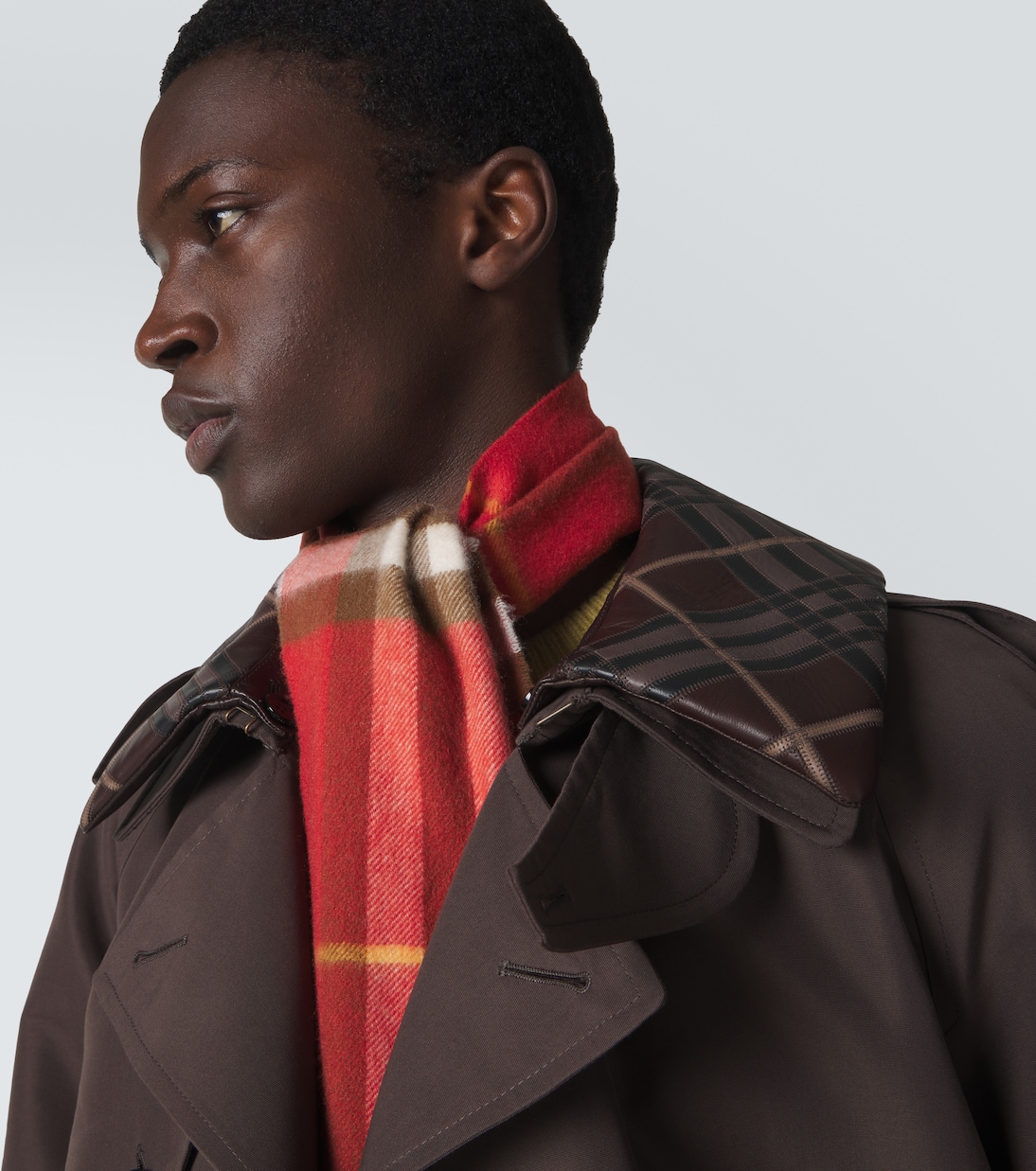 Burberry Check fringed cashmere scarf | Burberry