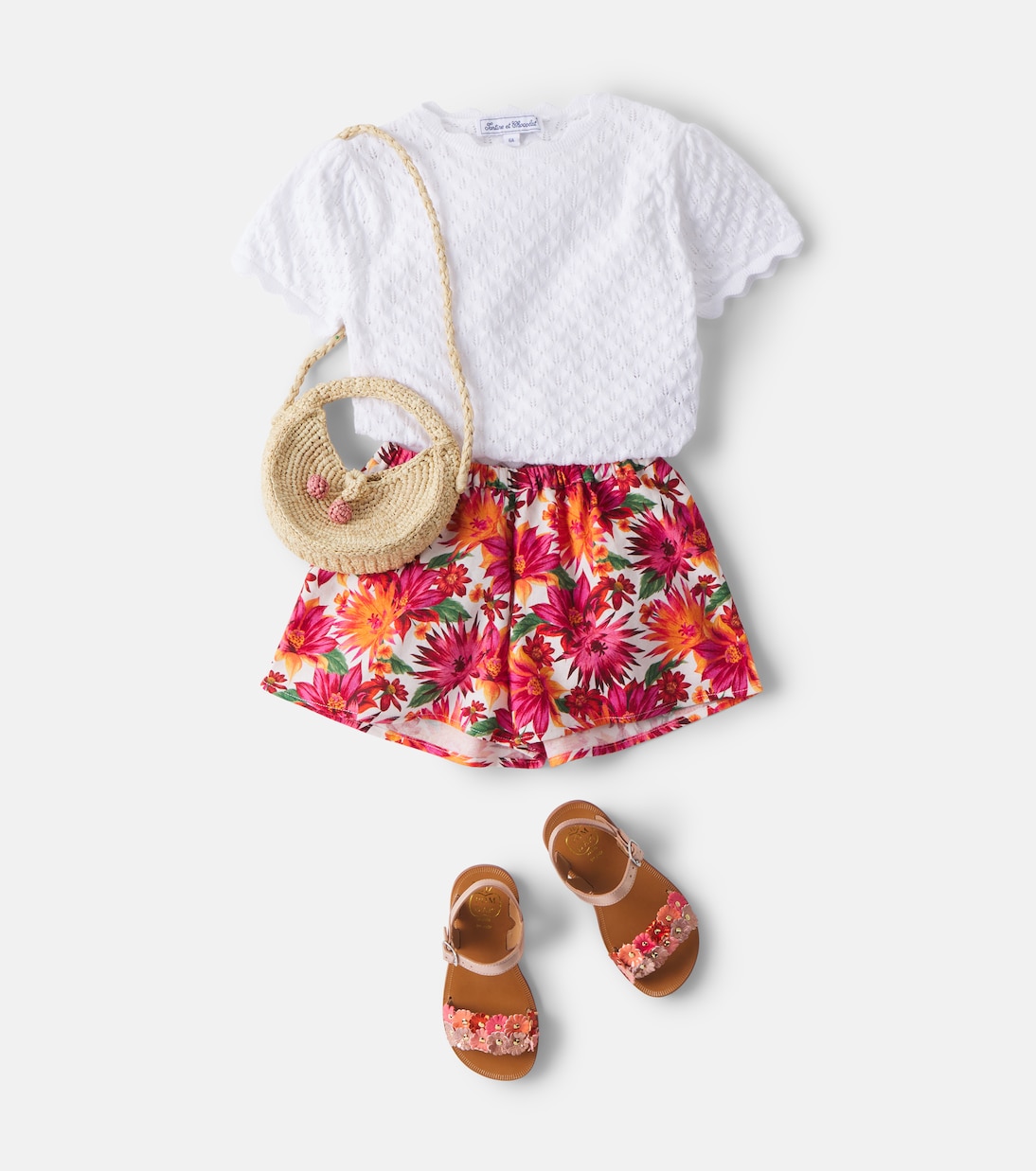 Scalloped pointelle cotton sweater | Tartine et Chocolat