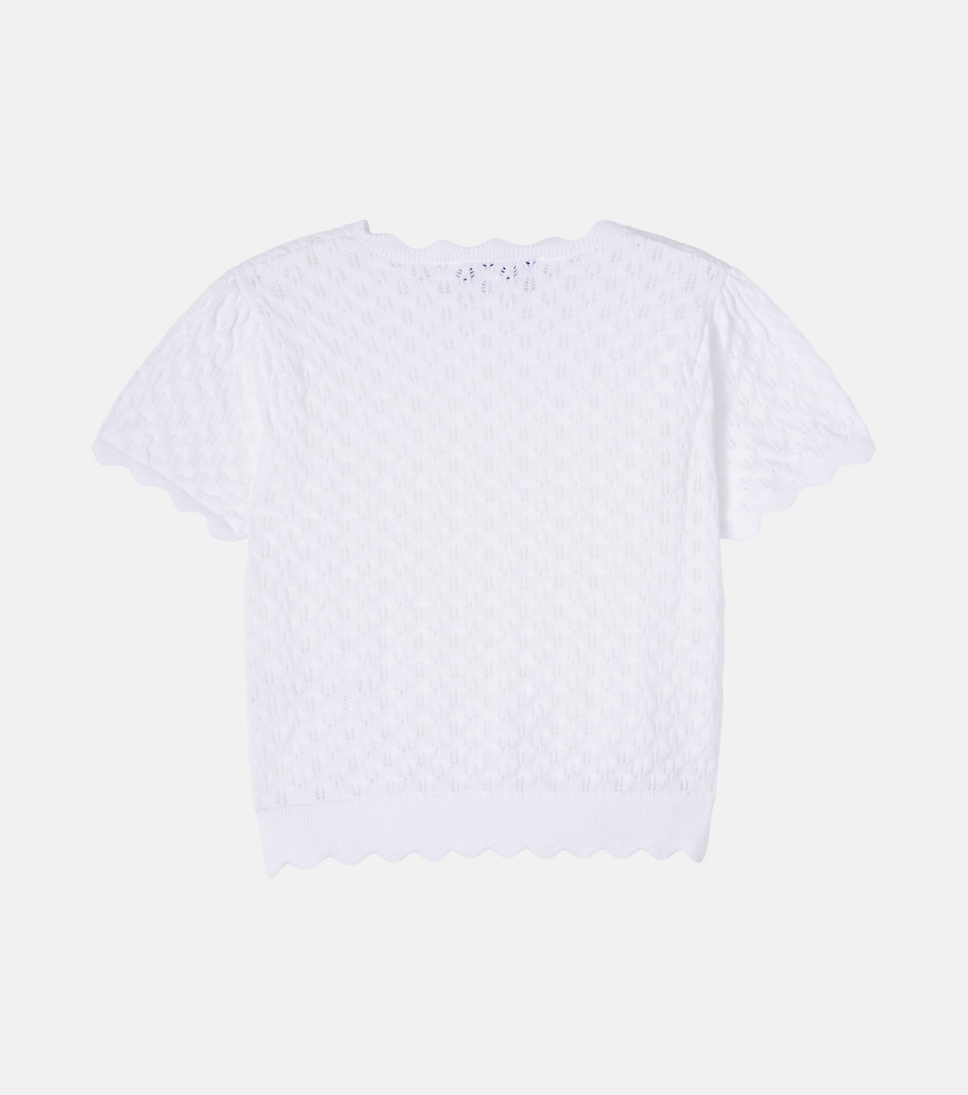 Scalloped pointelle cotton sweater | Tartine et Chocolat