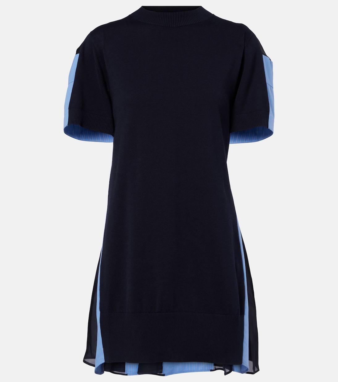 Paneled cotton-blend minidress | Sacai