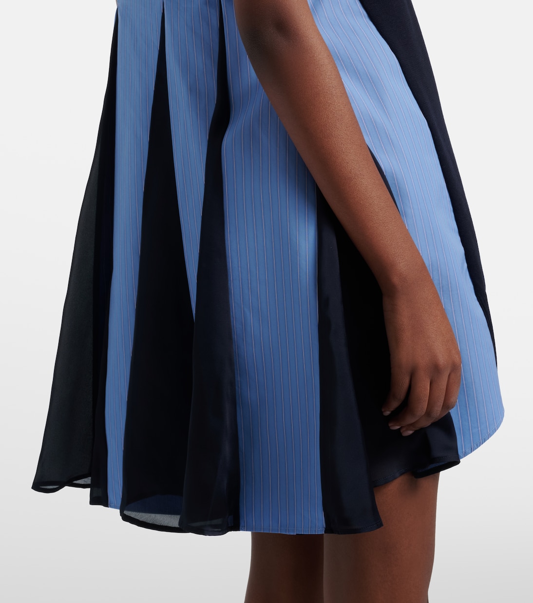 Paneled cotton-blend minidress | Sacai