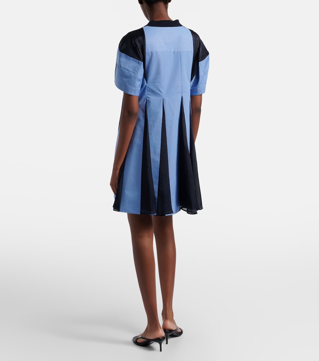 Paneled cotton-blend minidress | Sacai