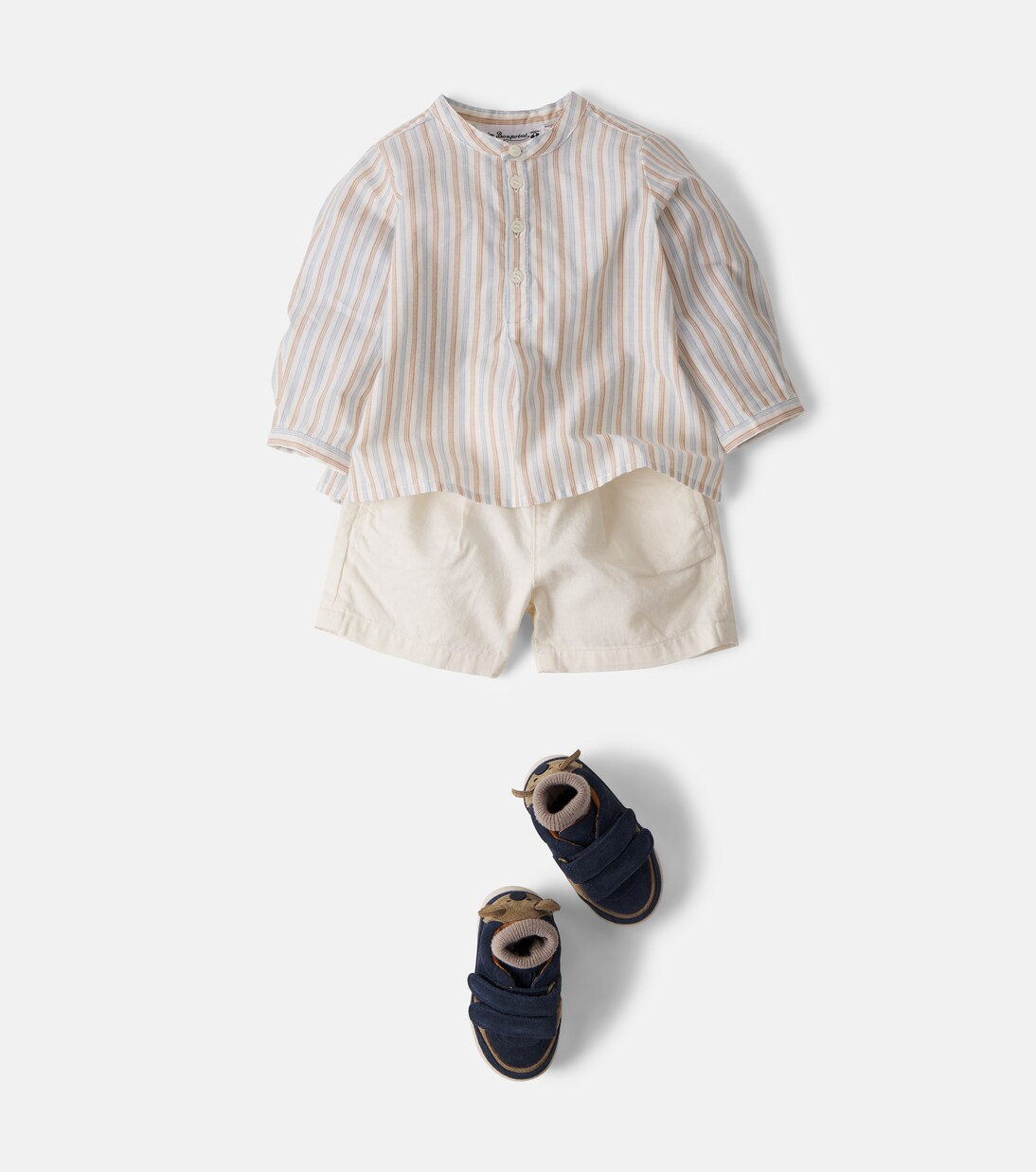 Baby Polisson striped cotton shirt | Bonpoint