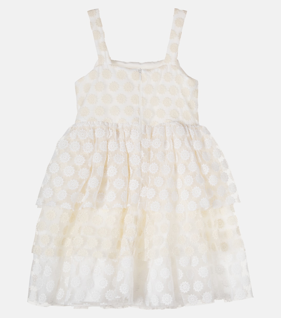 Embroidered ruffled tulle dress | Patachou