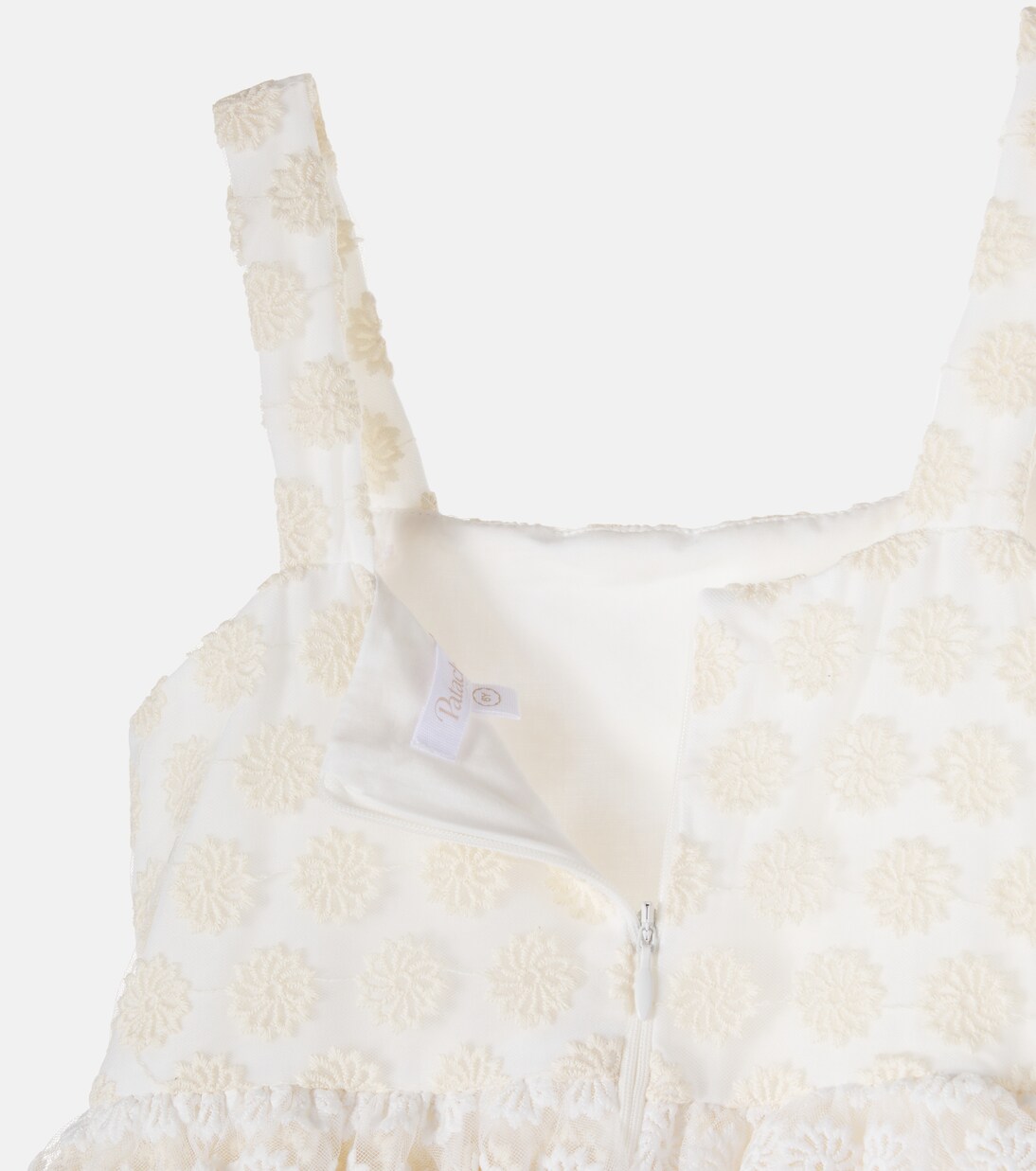 Embroidered ruffled tulle dress | Patachou