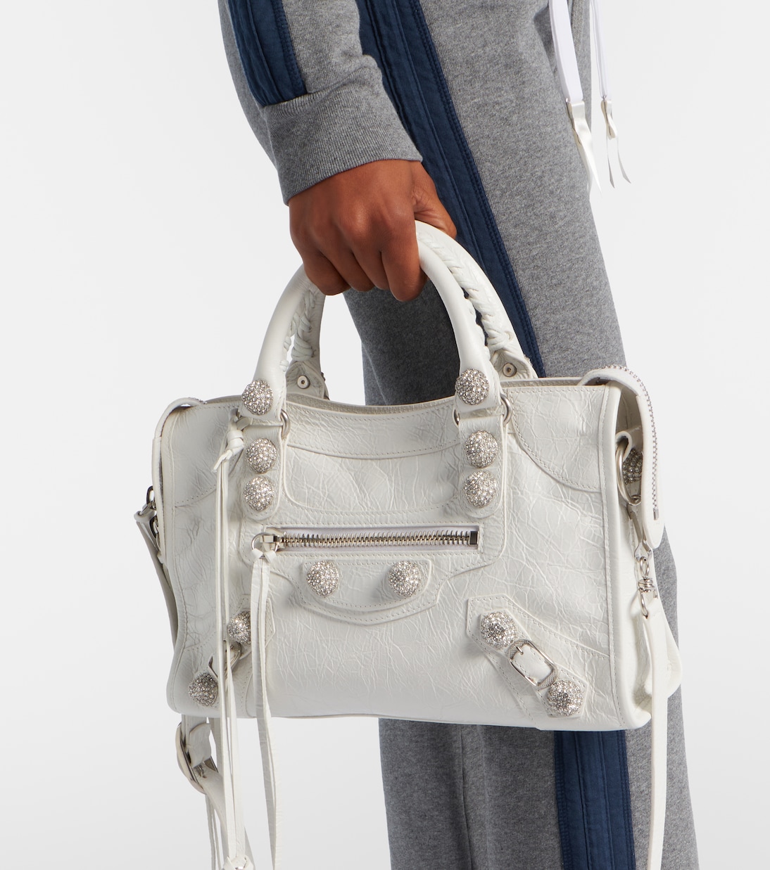 Le City Small embellished leather shoulder bag | Balenciaga