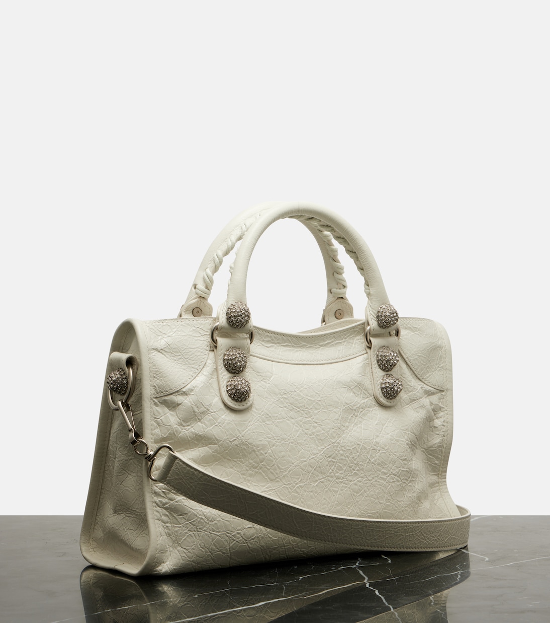 Le City Small embellished leather shoulder bag | Balenciaga