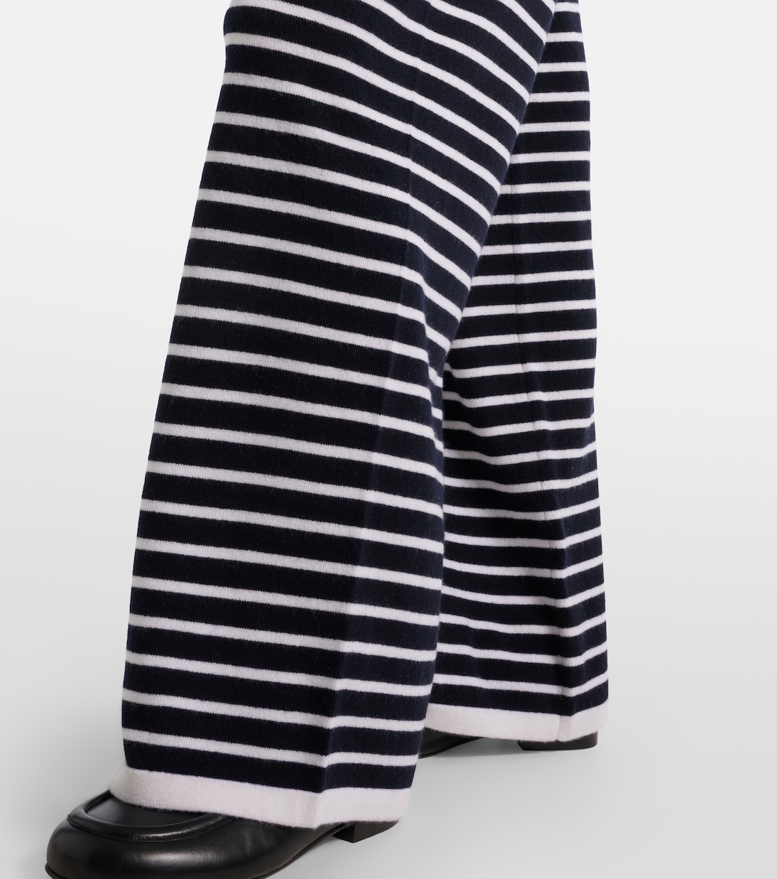 Pantalon ample rayé en cachemire | Jardin des Orangers