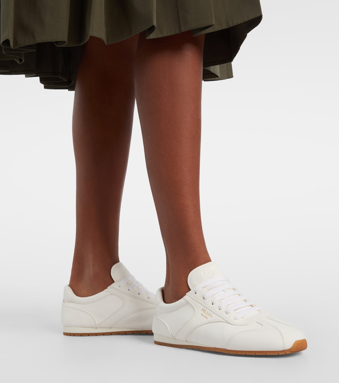 Leather sneakers | Prada