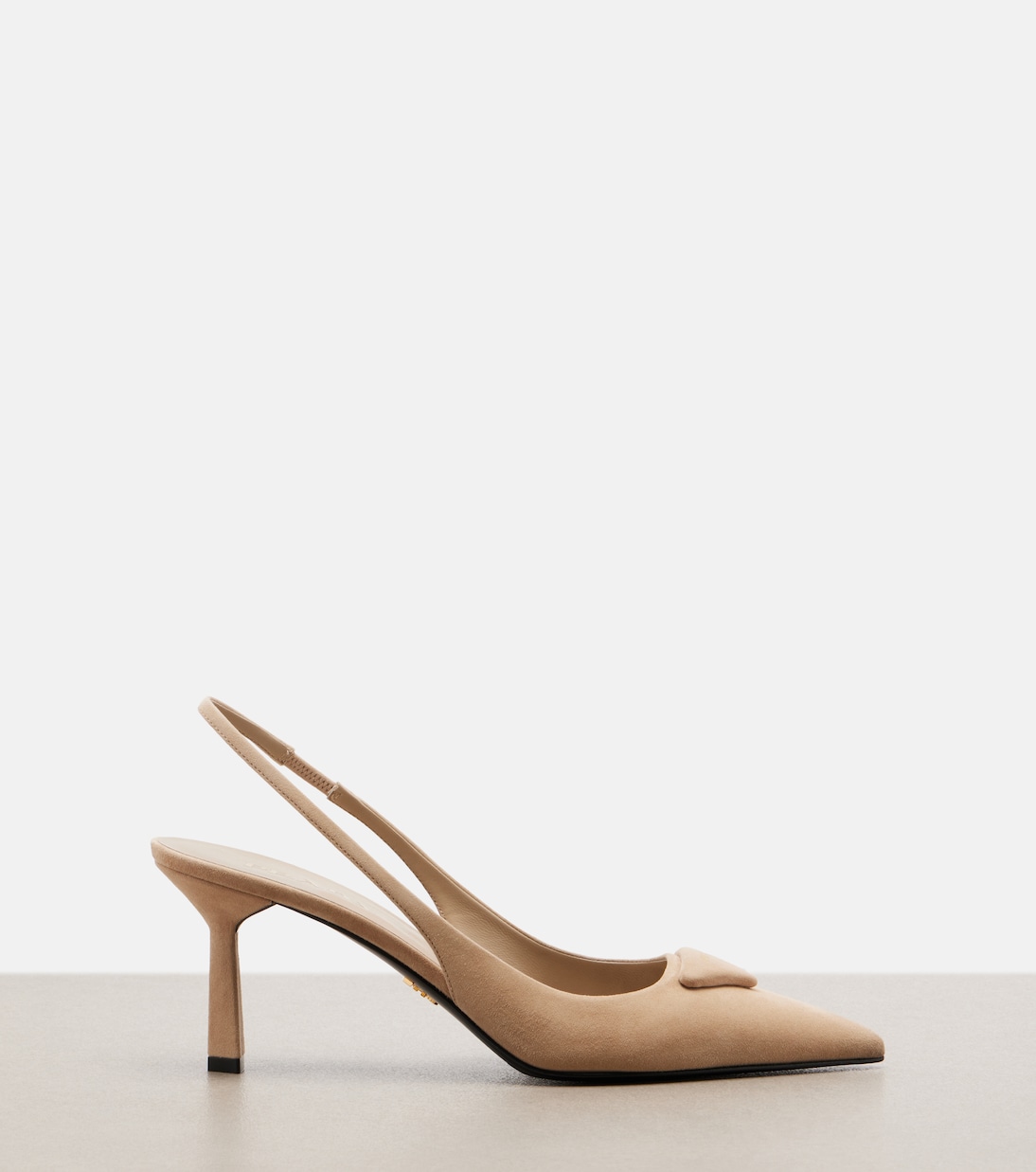 Slingback-Pumps aus Veloursleder | Prada