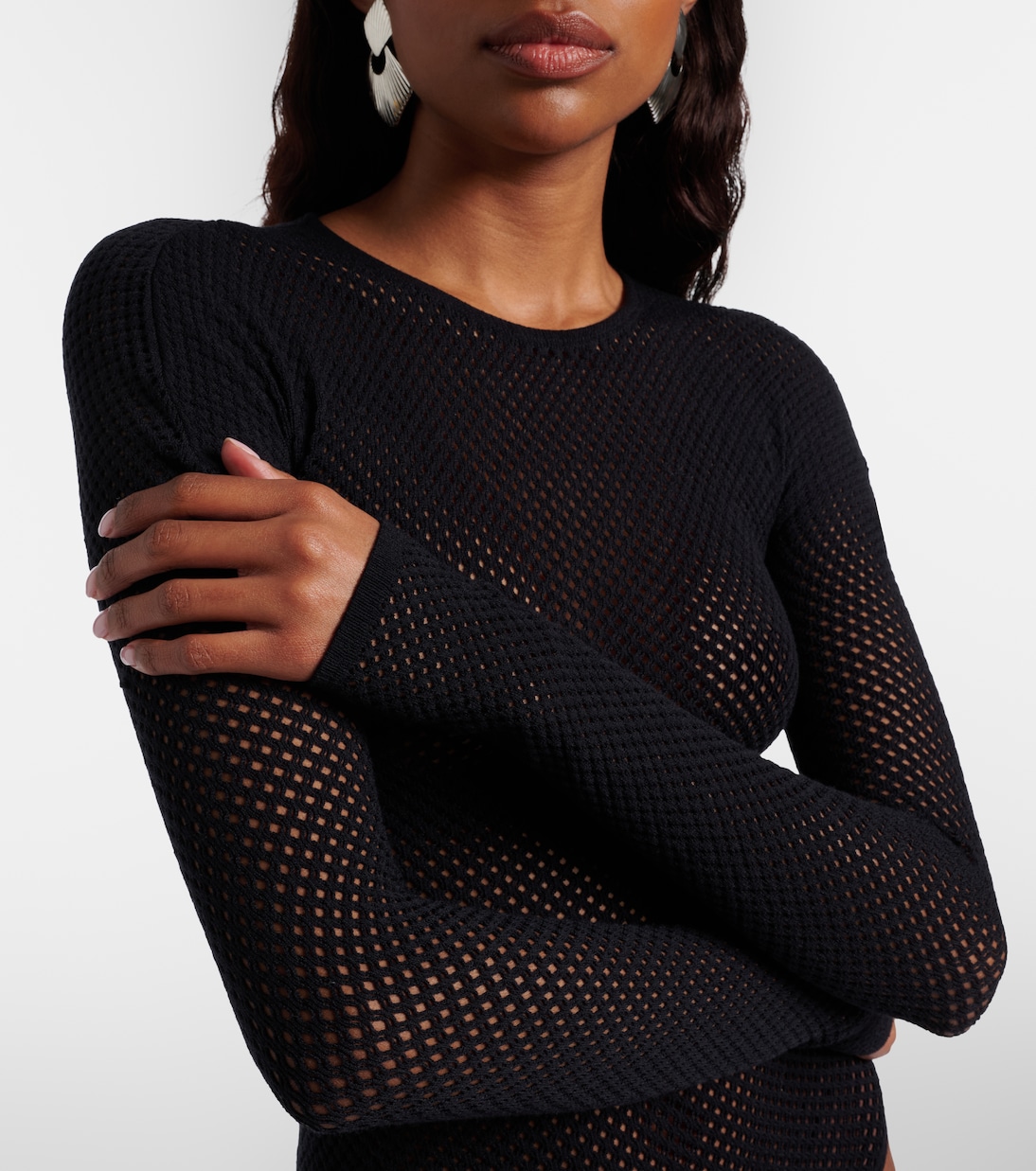 Open-knit wool-blend bodysuit | Wardrobe.NYC