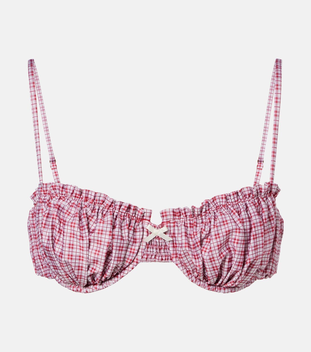 Moana checked bikini top | Faithfull