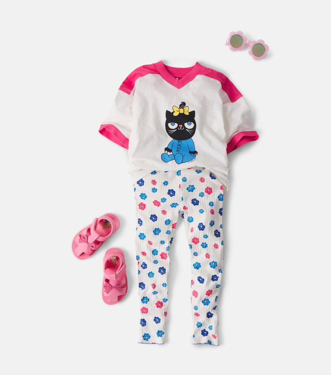 T-shirt Cat en jersey de coton | Mini Rodini