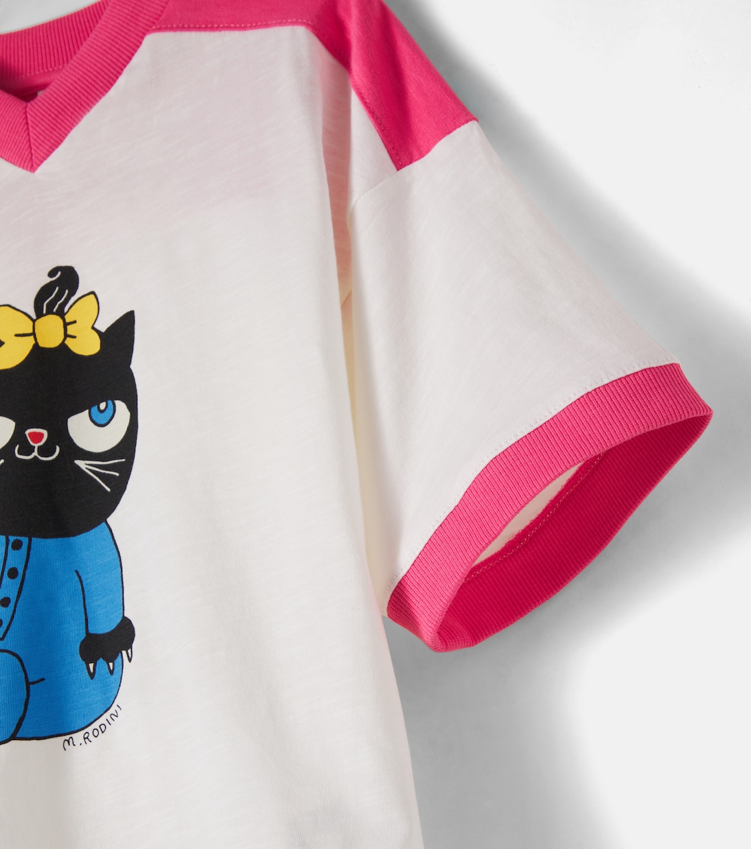 T-shirt Cat en jersey de coton | Mini Rodini