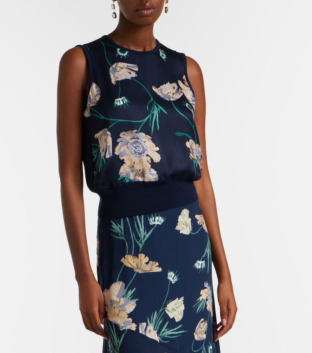 Gilet in lana floreale | Erdem