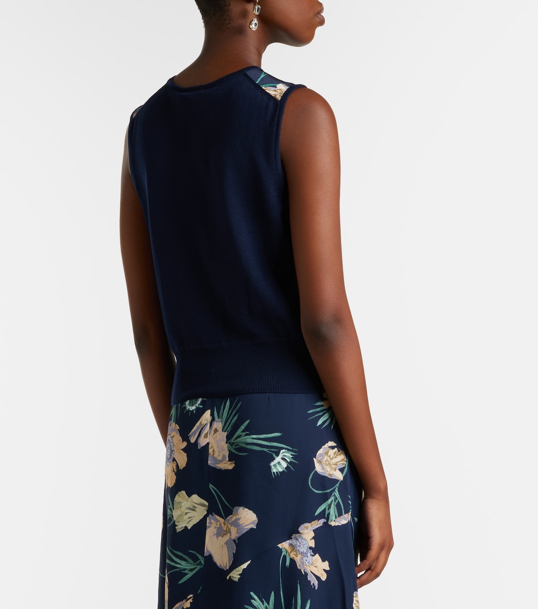 Gilet in lana floreale | Erdem