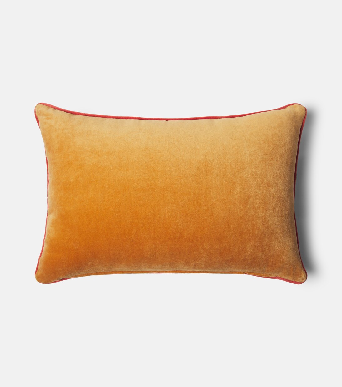 Embroidered cotton velvet cushion | Les-Ottomans