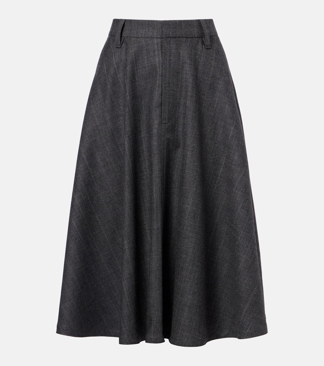 Virgin wool midi skirt | Brunello Cucinelli