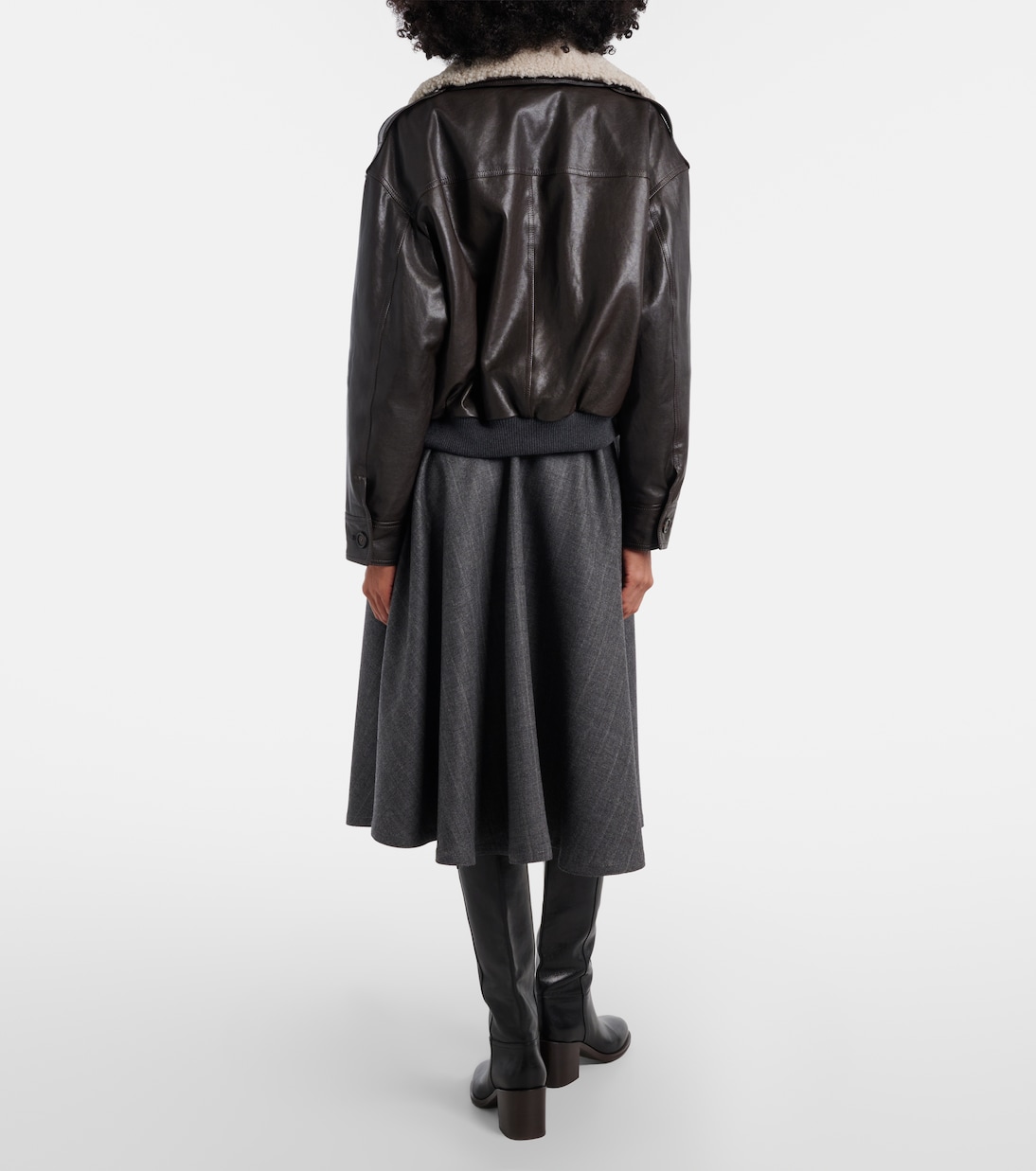 Virgin wool midi skirt | Brunello Cucinelli