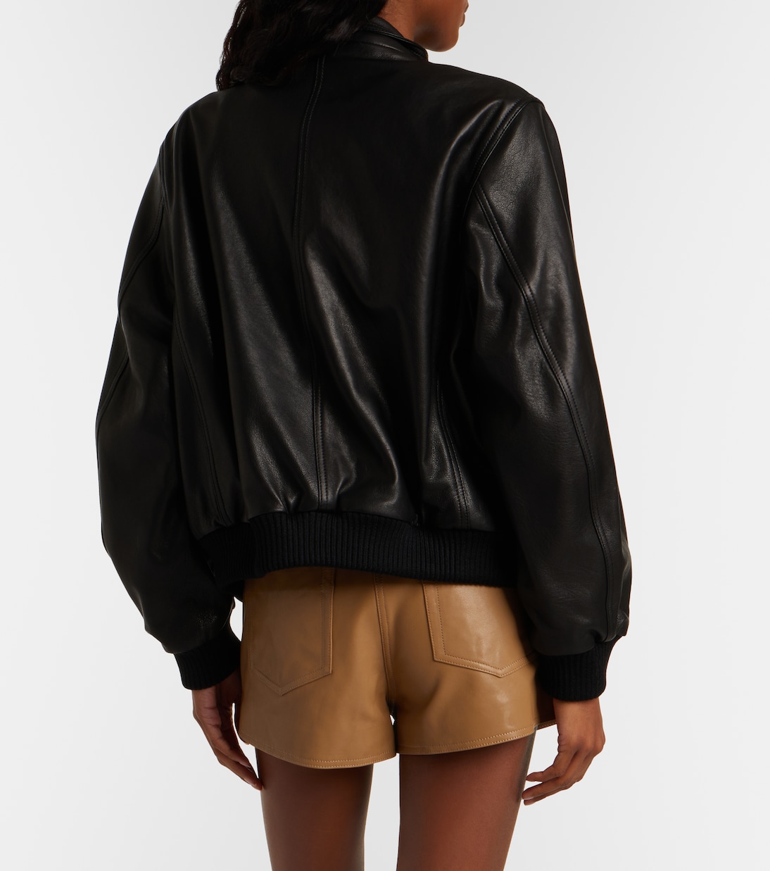 Leontine leather shorts | Nour Hammour