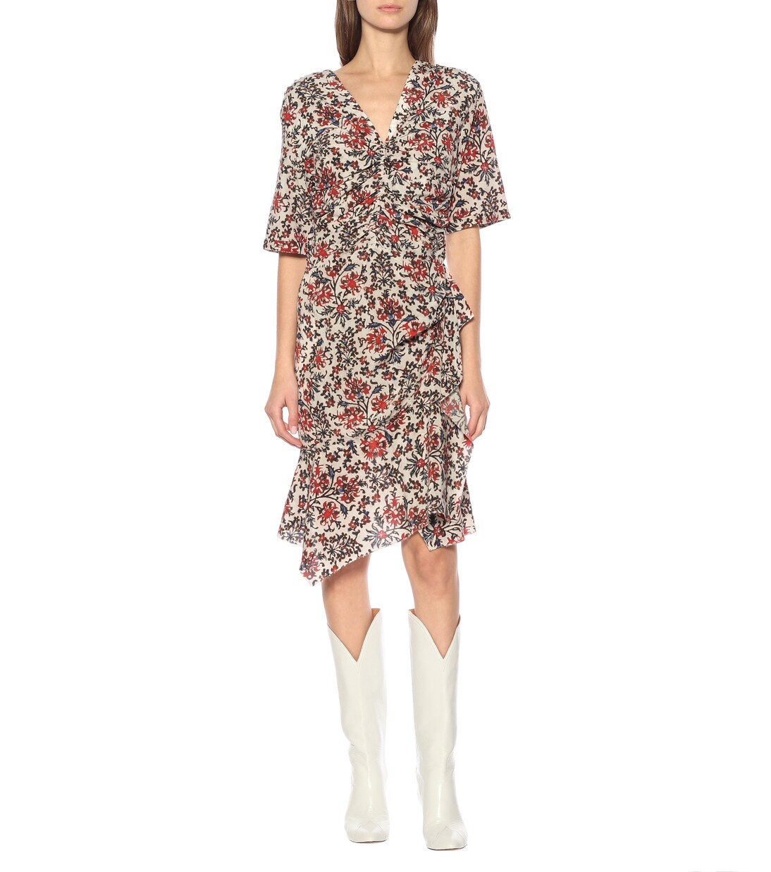 Robe Arodie imprimée en soie mélangée | Isabel Marant